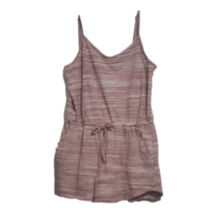 Mossimo Burgundy/Cream Shorts Romper Size M